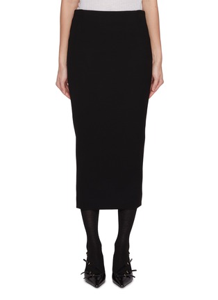 首图 - 点击放大 - THOM BROWNE - Striped Side Slit Wool Pencil Skirt