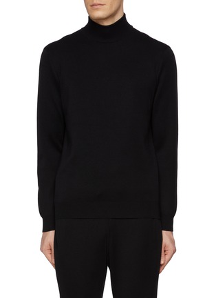 首图 - 点击放大 - J∞QUALITY  - trenta settanta Mock Neck Cashmere Silk Sweater