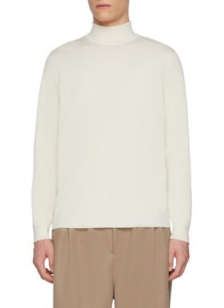 首图 - 点击放大 - J∞QUALITY  - trenta settanta Mock Neck Cashmere Silk Sweater