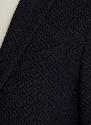  - J∞QUALITY  - kisuké Notch Lapel Single Breasted Wool Blend Jacquard Blazer