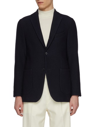 首图 - 点击放大 - J∞QUALITY  - kisuké Notch Lapel Single Breasted Wool Blend Jacquard Blazer