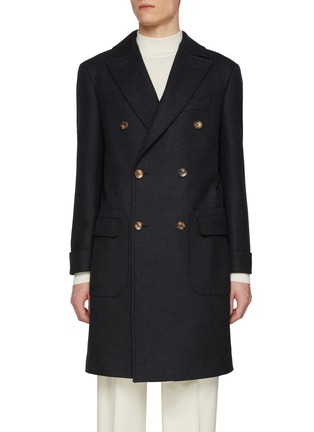 首图 - 点击放大 - J∞QUALITY  - in-a Ka-Date Notch Lapel Double Breasted Wool Blend Coat