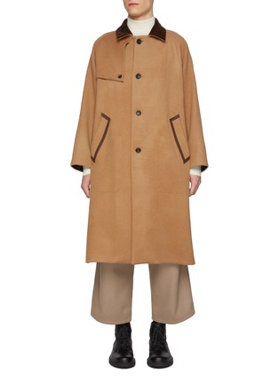 首图 - 点击放大 - J∞QUALITY  - TECLOR Contrast Collar Wool Blend Coat