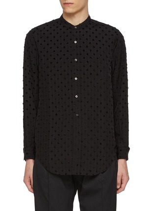 首图 - 点击放大 - J∞QUALITY  - In-A Ka-Date Band Collar Tonal Dots Shirt