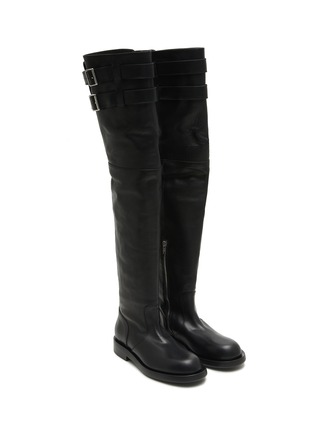 细节 - 点击放大 - ANN DEMEULEMEESTER - 及膝筒靴