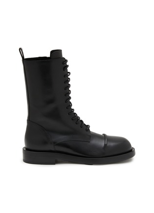首图 - 点击放大 - ANN DEMEULEMEESTER - 系带真皮战斗靴