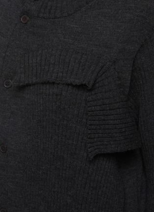  - YOHJI YAMAMOTO - 拼接不对称针织开衫