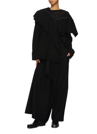 模特儿示范图 - 点击放大 - YOHJI YAMAMOTO - 大翻领拉链夹克