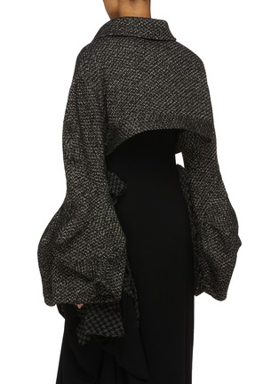 背面 - 点击放大 - YOHJI YAMAMOTO - 不规则短款粗花呢夹克