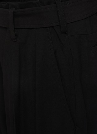  - YOHJI YAMAMOTO - 搭扣腰带褶间长裤