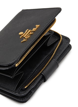 细节 - 点击放大 - PRADA - Small Saffiano Leather Compact Wallet
