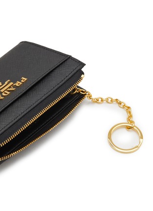 细节 - 点击放大 - PRADA - Saffiano Leather Keychain Coin Purse