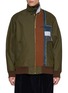 首图 - 点击放大 - KOLOR - Stand Collar Contrast Patchwork Bomber Jacket