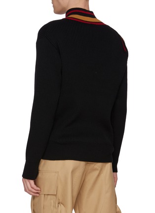 背面 - 点击放大 - KOLOR BEACON - Contrast Stitched Neckline Wool Sweater