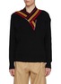 首图 - 点击放大 - KOLOR BEACON - Contrast Stitched Neckline Wool Sweater