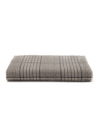 首图 –点击放大 - ALONPI - Babette Chequered Cashmere Throw — Ecru/Steel/Camel