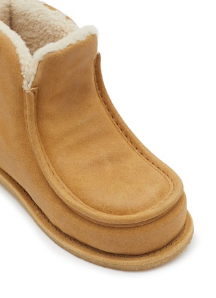 细节 - 点击放大 - JW ANDERSON - Padded Suede And Shearling Ankle Boots