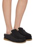 模特儿示范图 - 点击放大 - JW ANDERSON - Sherling Suede Flat Slippers