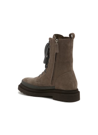  - BRUNELLO CUCINELLI - 麂皮系带筒靴