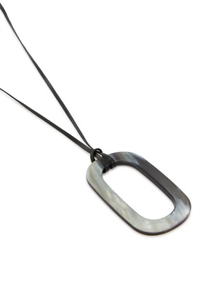 细节 - 点击放大 - CATH•S - Open Rectangle Horn Pendant Necklace