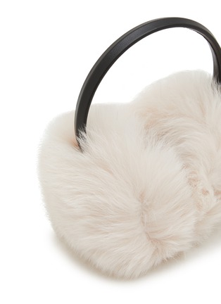 细节 - 点击放大 - YVES SALOMON - Fox Fur Lamb Leather Earmuffs