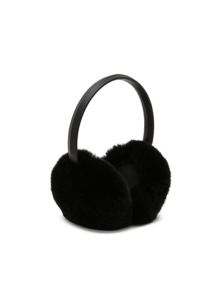 模特儿示范图 - 点击放大 - YVES SALOMON - Rex Rabbit Fur Earmuffs