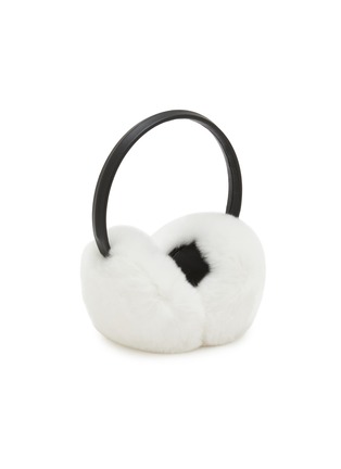 模特儿示范图 - 点击放大 - YVES SALOMON - Rex Rabbit Fur Earmuffs