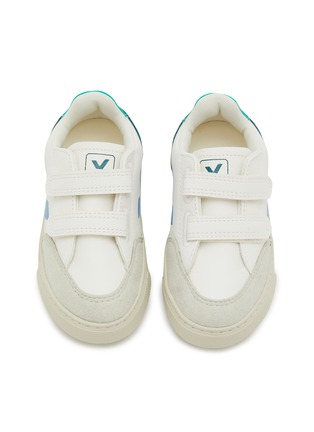 模特儿示范图 - 点击放大 - VEJA - V-12 Velcro Leather Toddlers Sneakers