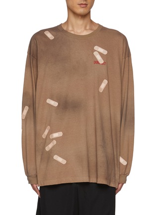 首图 - 点击放大 - DOUBLET - Long Sleeve Bandage Dirt Motif Cotton T-Shirt