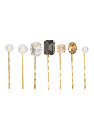 首图 - 点击放大 - JENNIFER BEHR - Kristel 18K Gold Plated Crystal Bobby Pin Set