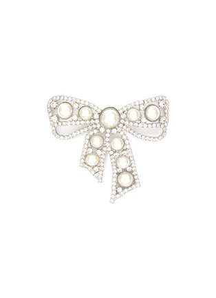 首图 - 点击放大 - JENNIFER BEHR - Braelyn Crystal Artificial Pearl Bow Brooch