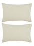 Main View - 点击放大 - SUITE702 - Woven Thick Stripe Pillowcase Set of 2 — Olive/Ecru