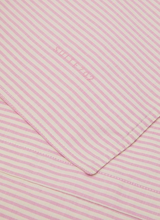 Detail View - 点击放大 - SUITE702 - Woven Thin Stripe Queen Size Duvet Cover — Pink/Ecru