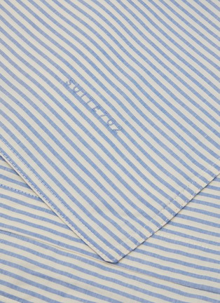 Detail View - 点击放大 - SUITE702 - Woven Thin Stripe King Size Duvet Cover — Blue/Ecru