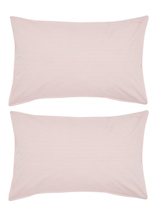首图 –点击放大 - SUITE702 - Woven Thin Stripe Pillowcase Set of 2 — Pink/Ecru