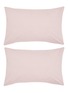 首图 –点击放大 - SUITE702 - Woven Thin Stripe Pillowcase Set of 2 — Pink/Ecru