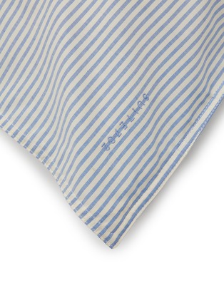 Detail View - 点击放大 - SUITE702 - Woven Thin Stripe Pillowcase Set of 2 — Blue/Ecru