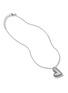 首图 - 点击放大 - JOHN HARDY - Classic Chain Manah Sterling Silver Diamond Heart Pendant Necklace — Size 16-18