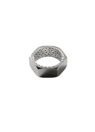首图 - 点击放大 - JOHN HARDY - Classic Chain Sterling Silver Black Rhodium Ring — Size 10