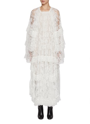 首图 - 点击放大 - CHLOÉ - Floral Lace Tiered Dress