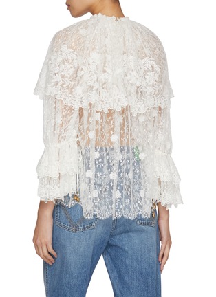 背面 - 点击放大 - CHLOÉ - Floral Lace Embroidery Blouse