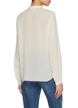 背面 - 点击放大 - CHLOÉ - Collarless Lace Silk Georgette Blouse