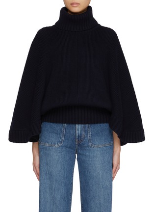 首图 - 点击放大 - CHLOÉ - Short Turtleneck Wool Knit Cape Jacket