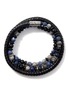 正面 -点击放大 - JOHN HARDY - Classic Chain Sterling Silver Brown Leather Triple Wrap Bracelet — Size UL