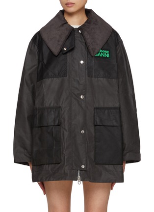 首图 - 点击放大 - GANNI - X Barbour Waxed Organic Cotton Duffle Coat