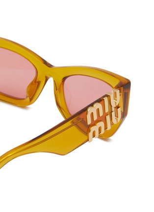 细节 - 点击放大 - MIU MIU - Acetate Rectangle Sunglasses