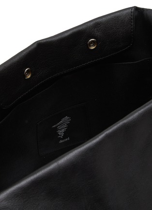 细节 - 点击放大 - DISCORD YOHJI YAMAMOTO - Small Leather Drum Dyed Leather Reversible Tote Bag