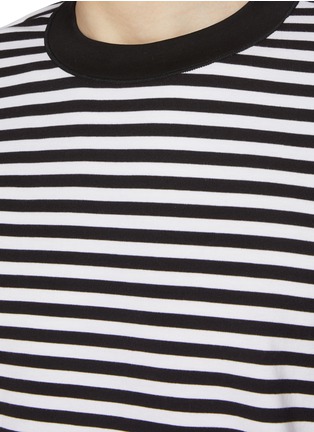  - J∞QUALITY  - Goodpeople Goodstitching Goodproduct Contrast Crewneck Striped Cotton T-Shirt