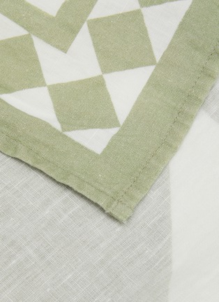 Detail View - 点击放大 - SUMMERILL & BISHOP - X Claridge's Linen Tablecloth — Green Check