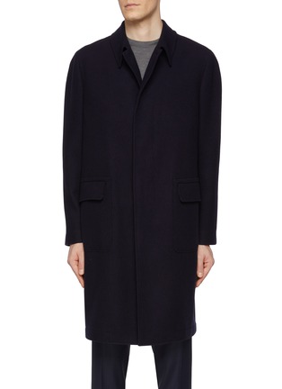 首图 - 点击放大 - CANALI - Hidden Button Wool Overcoat